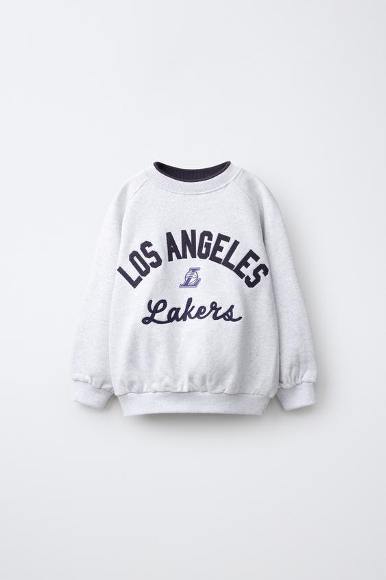 NBA – LOS ANGELES LAKERS EMBROIDERED SWEATSHIRT - Grey marl by Zara - Image 0