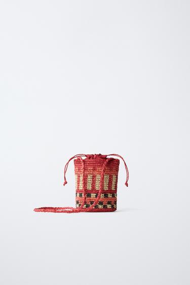 SAC BANDOULIÈRE EN RAFIA - Rouge de Zara - Image 4