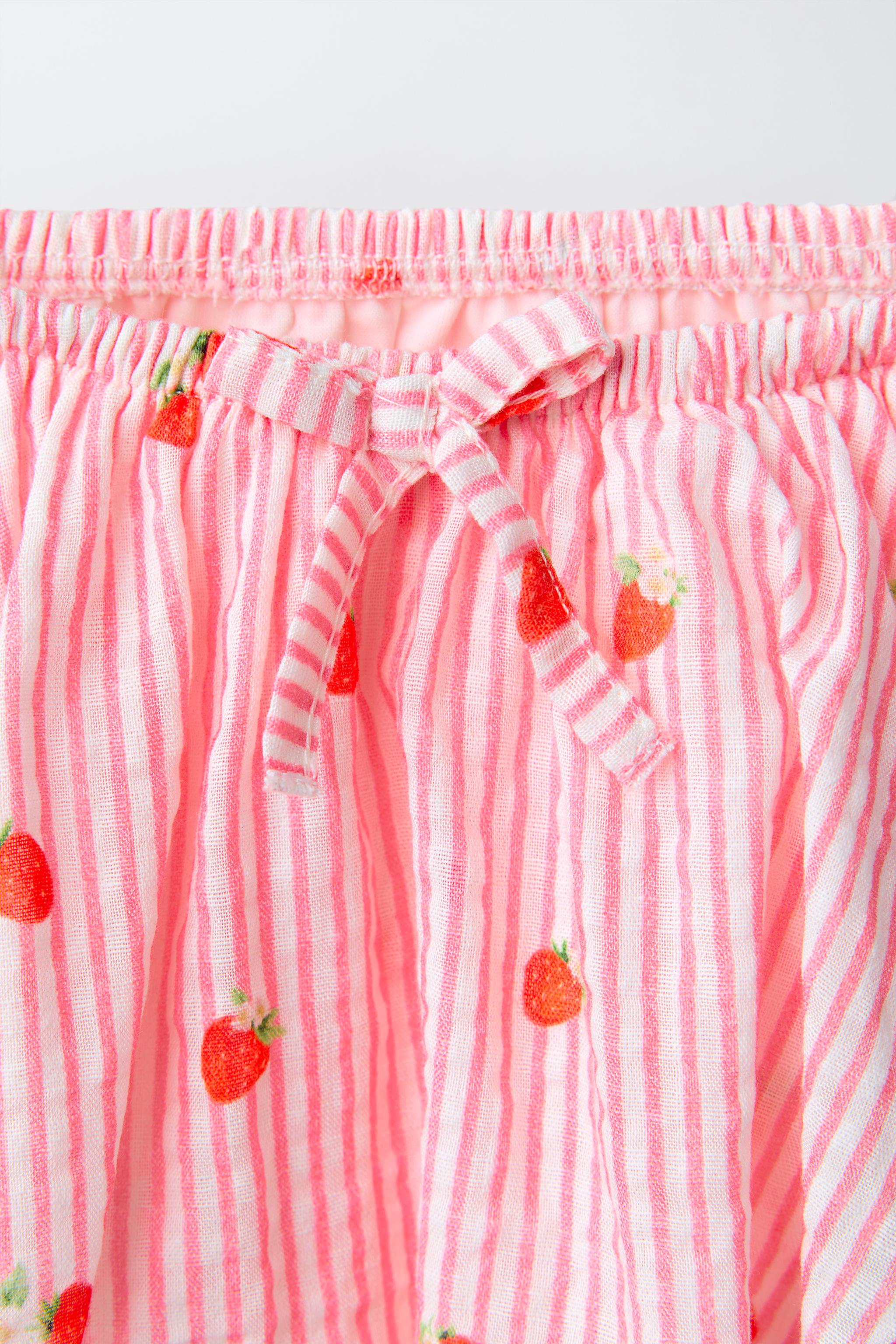 Детские шорты Zara STRIPED STRAWBERRY SKIRTED BOTTOMS — фото 3