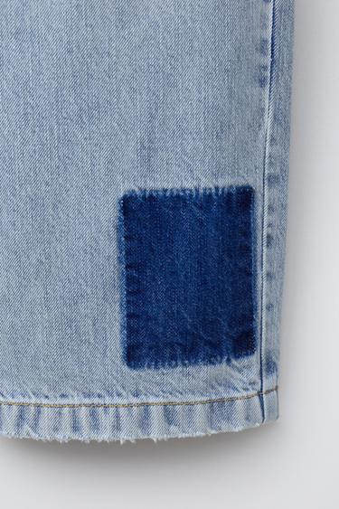 JEAN AMPLE À PIÈCES - Bleu de Zara - Image 3