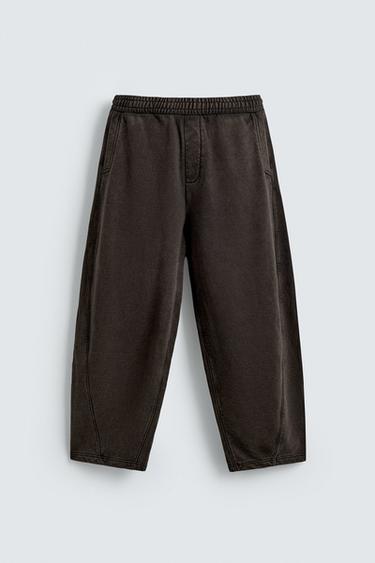 BALLOON FIT JOGGING TROUSERS - Brown by Zara - Image 5