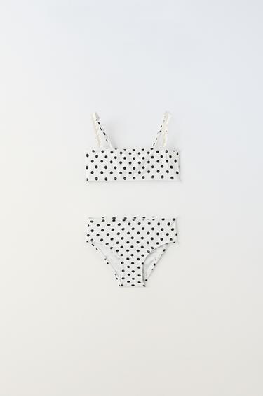 AGES 6-14 / SPOT PRINT BIKINI - Ecru / Black by Zara