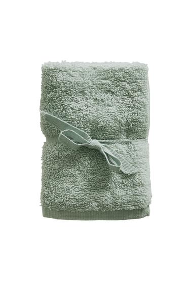 PACK OF COTTON HAND TOWELS (PACK OF 3) - Green / Blue by Zara