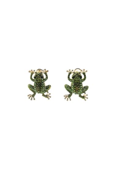 FROSCH-OHRRINGE MIT GLITZER - GRÜN von Zara - Bild 0