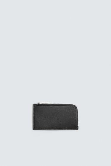 EMBOSSED CARD HOLDER - Black by Zara