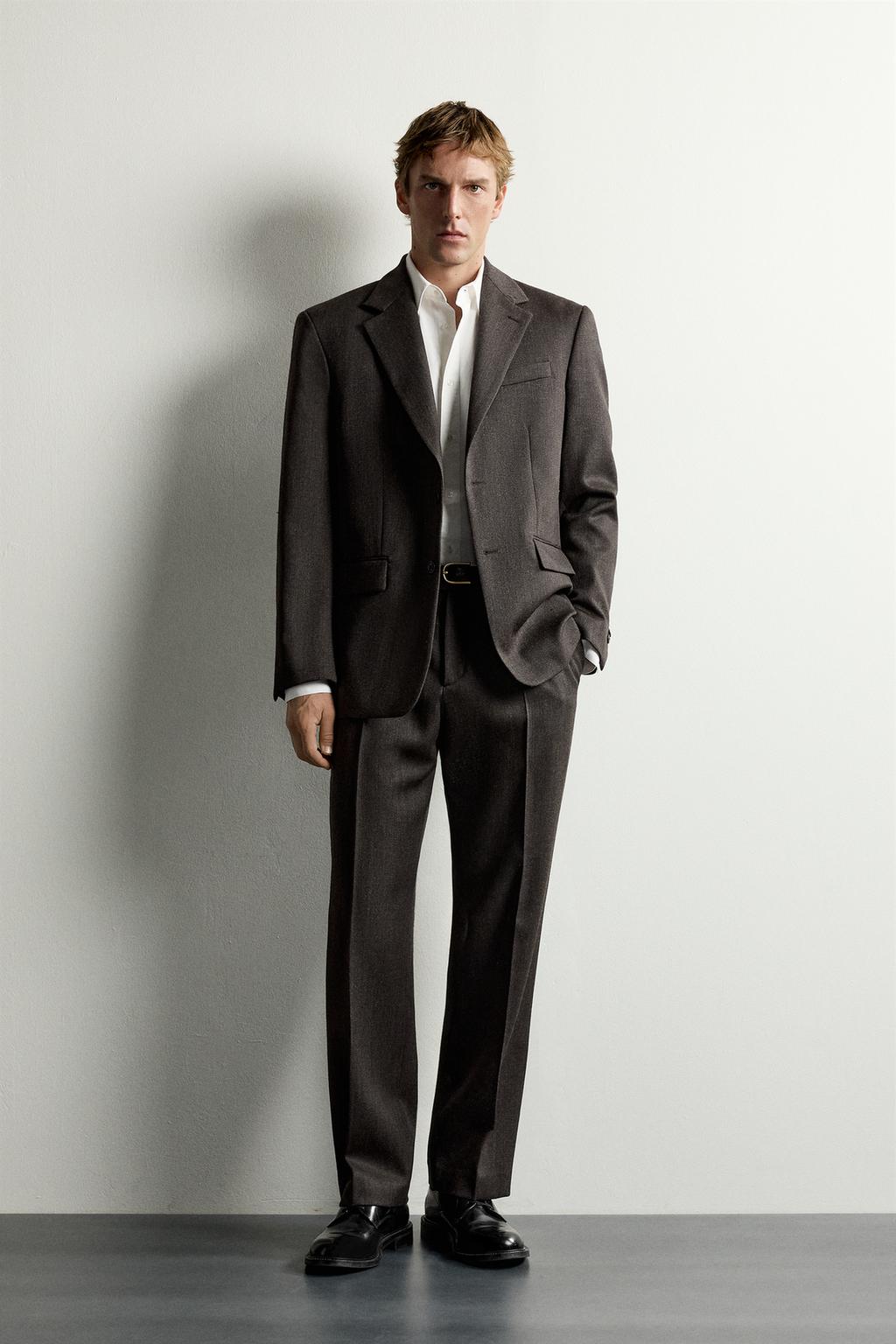 100% WOOL MANTECO® SUIT TROUSERS