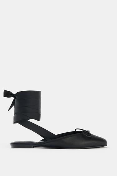 FLAT SLINGBACK BALLET FLATS - Black by Zara - Image 2