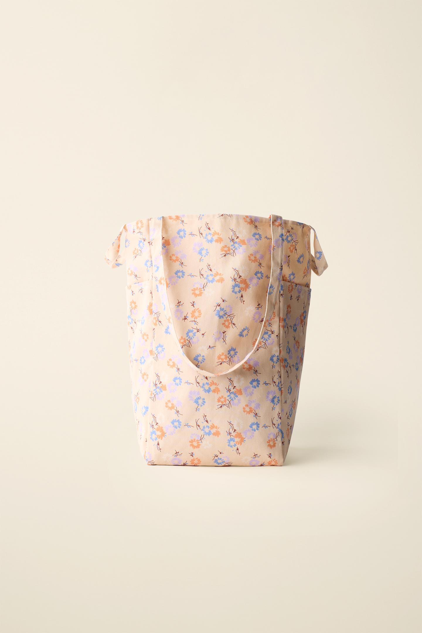 Женская сумка Zara Floral Print Cotton Bag Created BY Caramel London, цвет: Разноцветный — фото 8