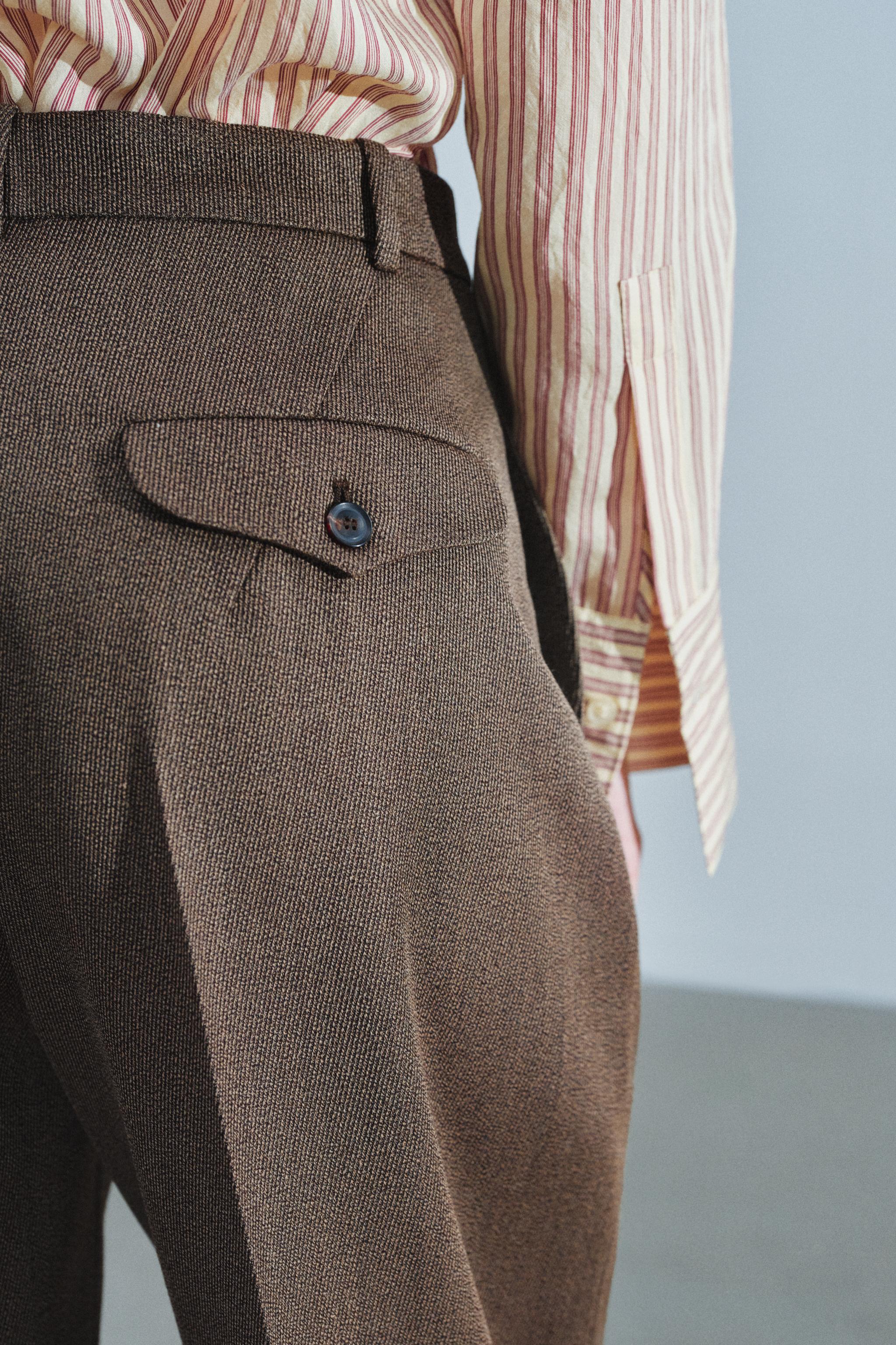 WOOL-BLEND ZW COLLECTION BALLOON PANTS