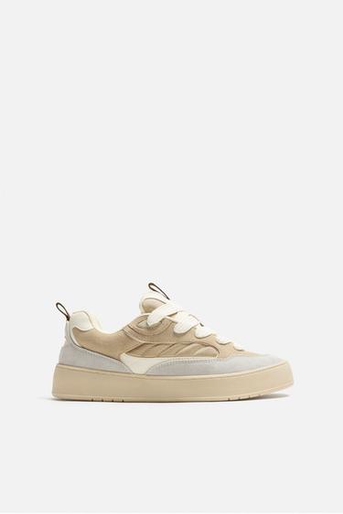 MULTICOLOURED TRAINERS - Bone White by Zara