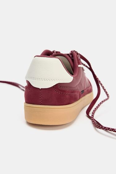 TENNIS DE SPORT AVEC PIÈCES ET MATIÈRES VARIÉES - Rouge bourgogne de Zara - Image 6