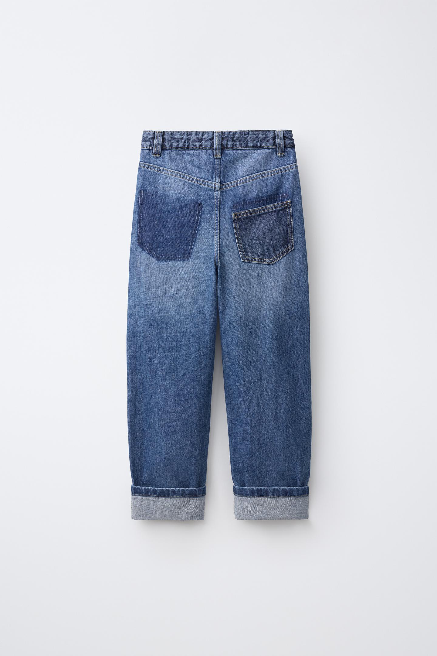 Детские джинсы Zara Loose Cuffed, цвет: Синий — фото 2