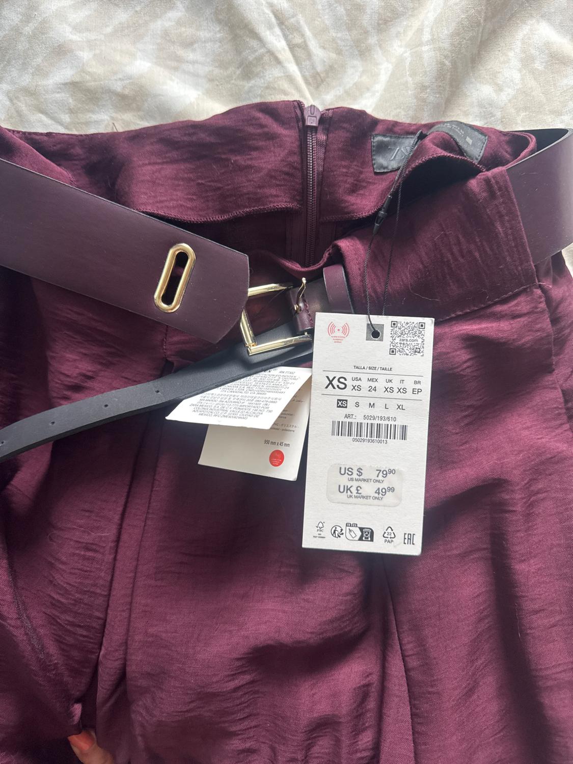 BURGUNDY / BARK PURPLE SKIRT - Image 2