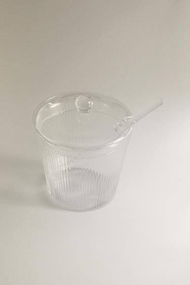 BOROSILICATE GLASS SUGAR BOWL — Transparent 2