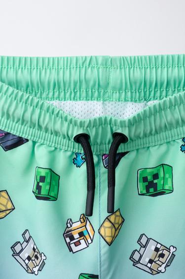SHORT DE BAIN MINECRAFT © MOJANG AB. ™ - Vert / Bleu de Zara - Image 2