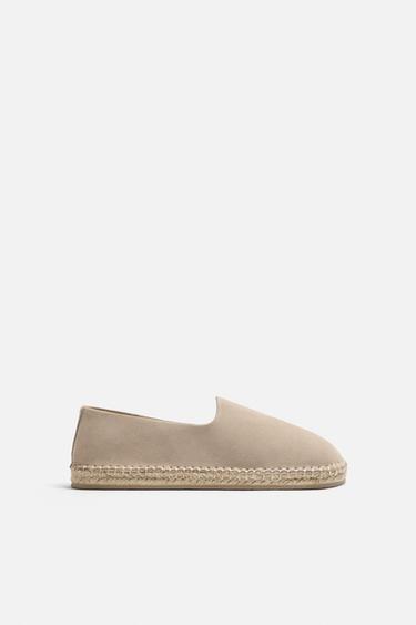 LEATHER ESPADRILLES - Sand Brown by Zara