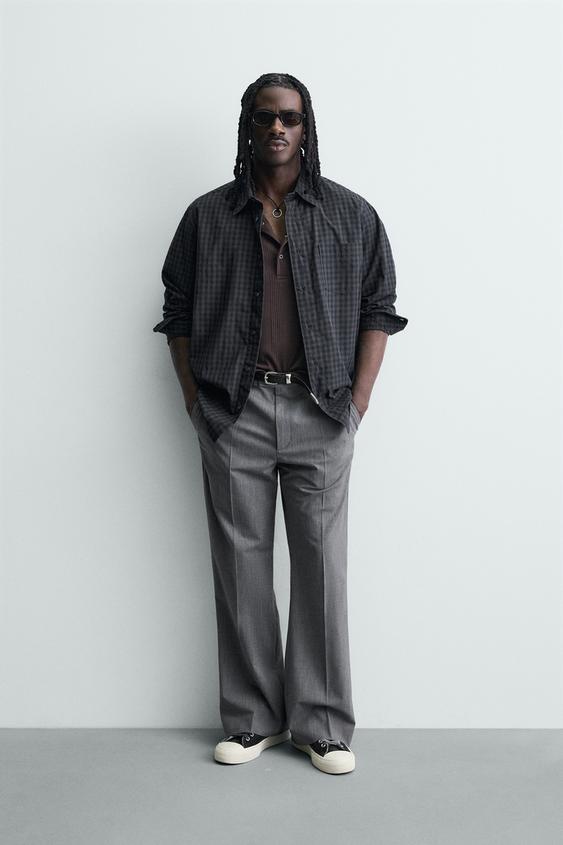 RELAXED FIT PLAID SHIRT