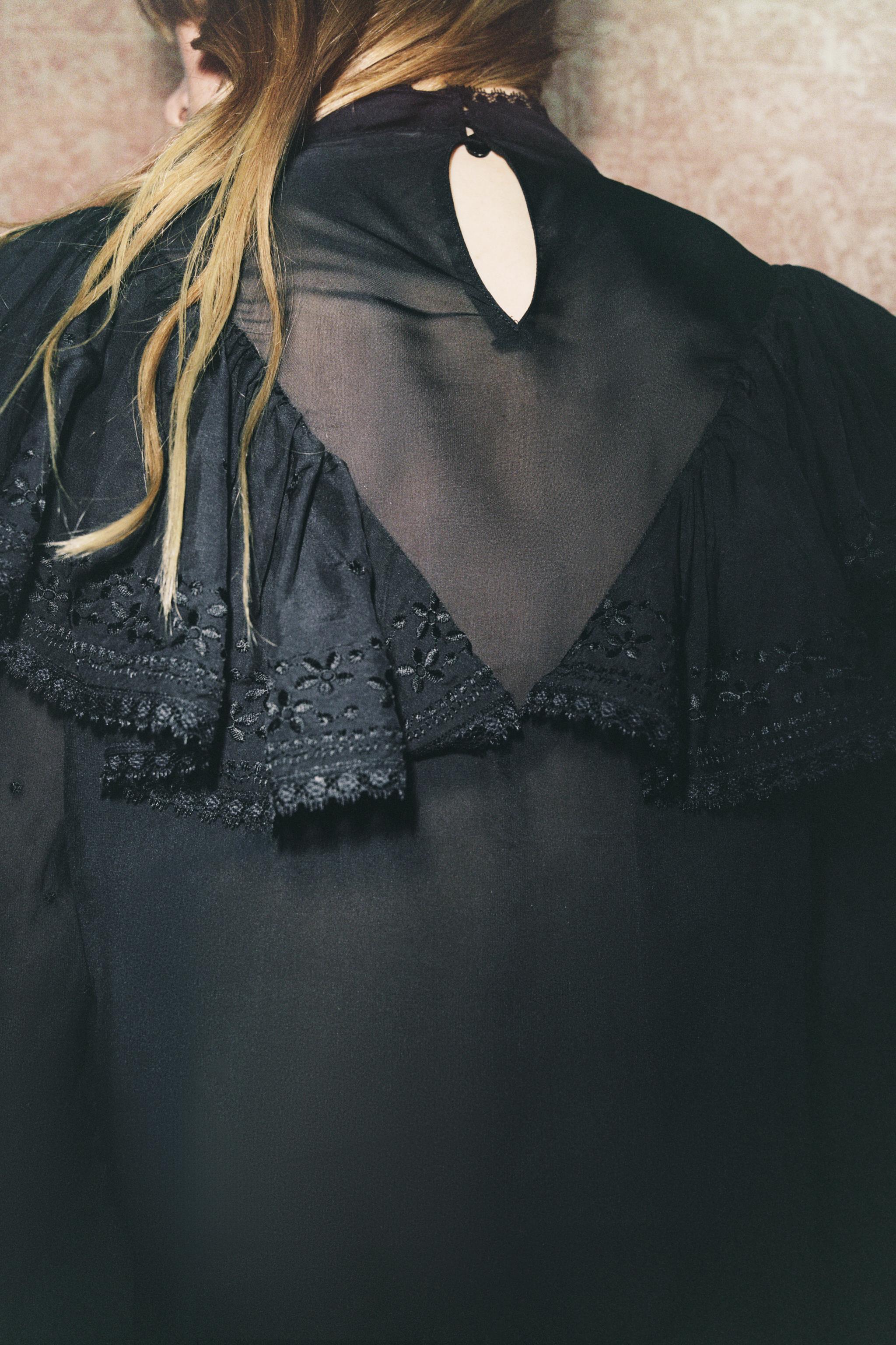 ROMANTIC RUFFLED BLOUSE ZW COLLECTION - Black | ZARA United ROMANTIC RUFFLED BLOUSE ZW COLLECTION - Black | ZARA United