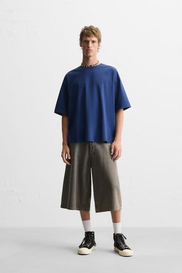 BASIC BOXY FIT T-SHIRT - Blue by Zara