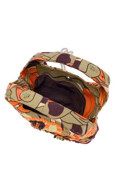 MEHRFARBIGE TASCHE MIT SCHMUCKPERLEN - Orange von Zara