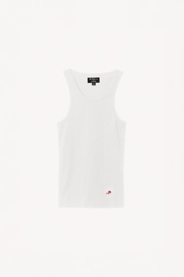 WILLY CHAVARRIA X ZARA 리브드 탱크 티셔츠 - Zara의 화이트 - 이미지 0