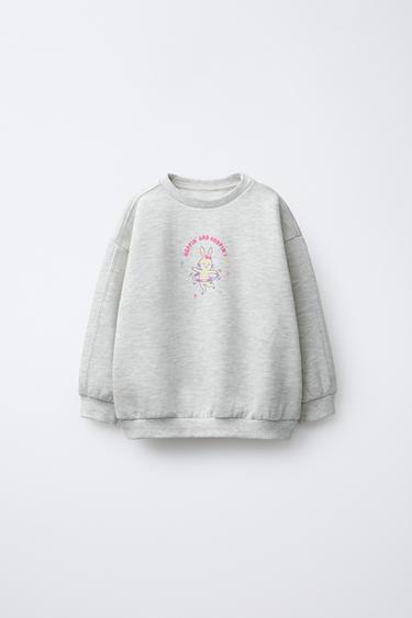 SWEAT IMPRIMÉ - Gris chiné de Zara