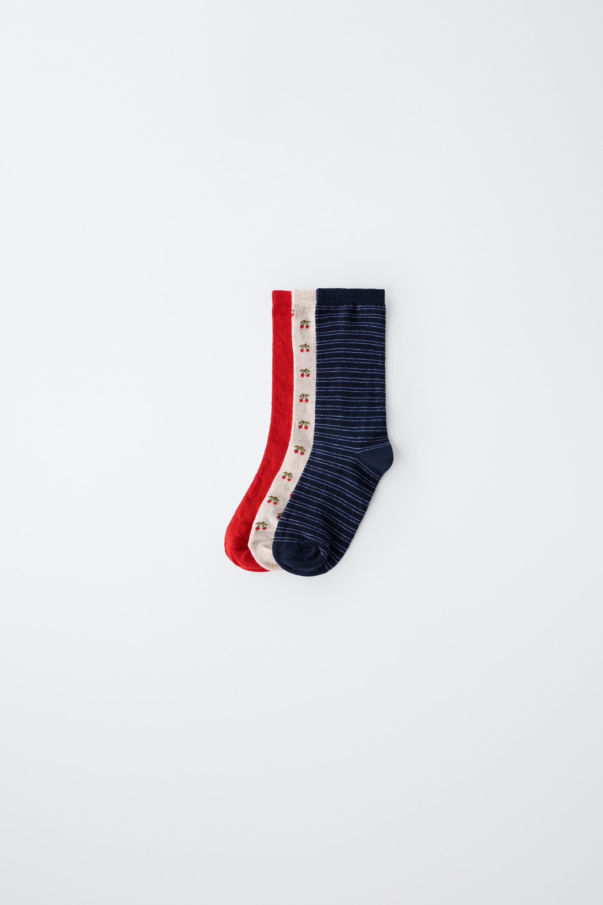 Носки THREE-PACK CHERRY для детей, средней высоты — Zara