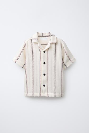 RUSTIC WOVEN STRIPE SHIRT - Ecru by Zara