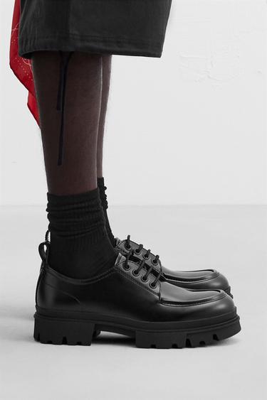 CHUNKY MOC TOE SHOES - Black by Zara - Image 0