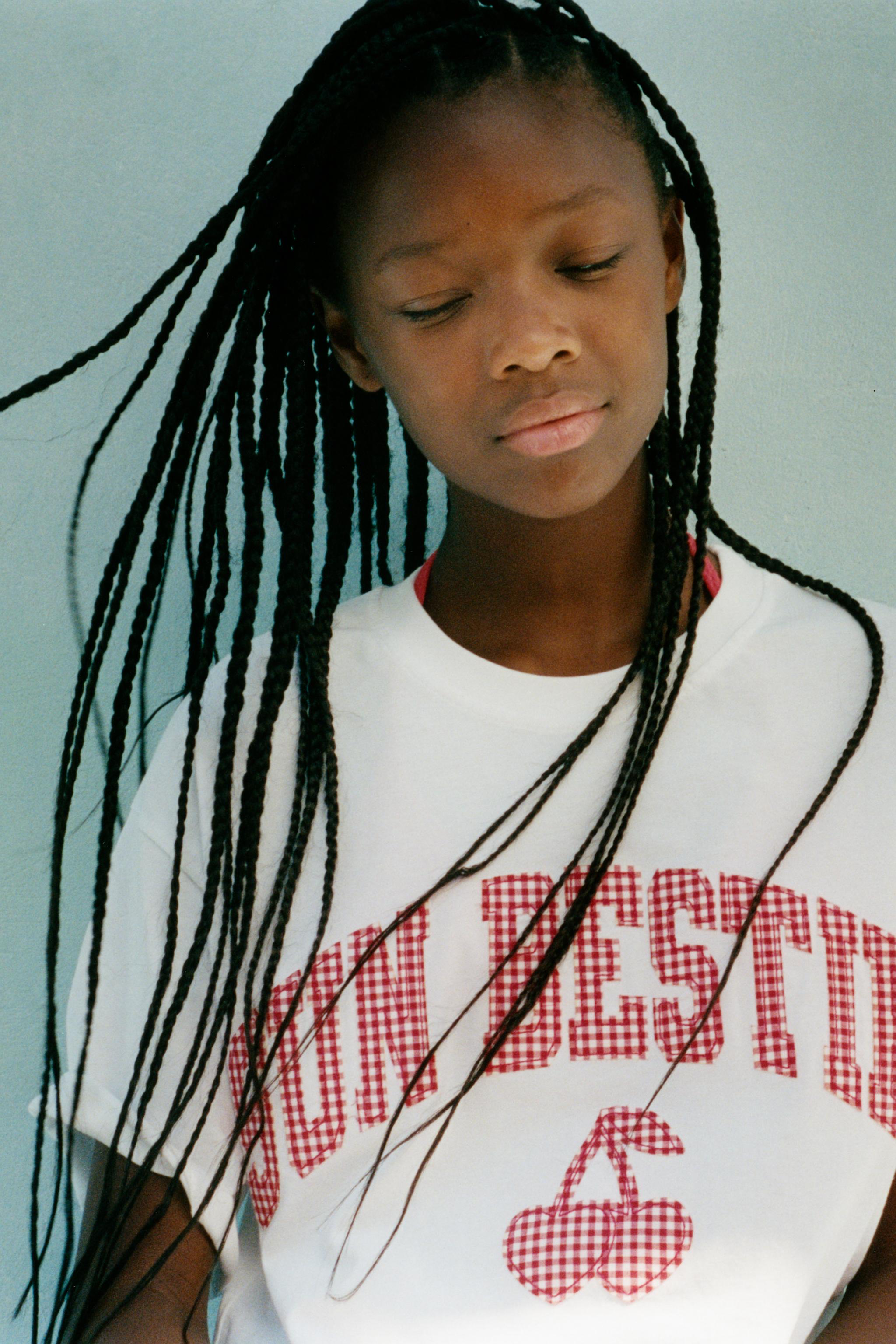 GINGHAM PATCH T-SHIRT — White