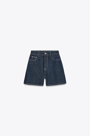 CALÇÕES Z1975 MOM FIT CINTURA SUBIDA - Azul da Zara