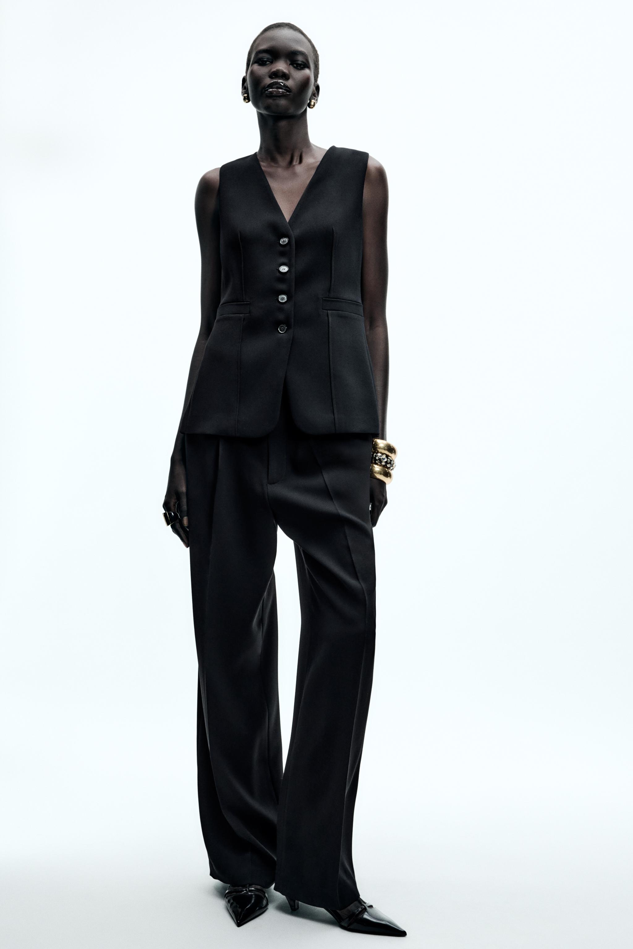 ★ZARA★ ZW COLLECTION OVERSIZE WAISTCOAT ZW COLLECTION OVERSIZE WAISTCOAT - Beige | ZARA New Zealand