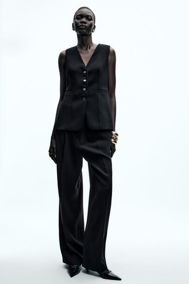 ZW COLLECTION TAILORED WAISTCOAT - Black by Zara - Image 0