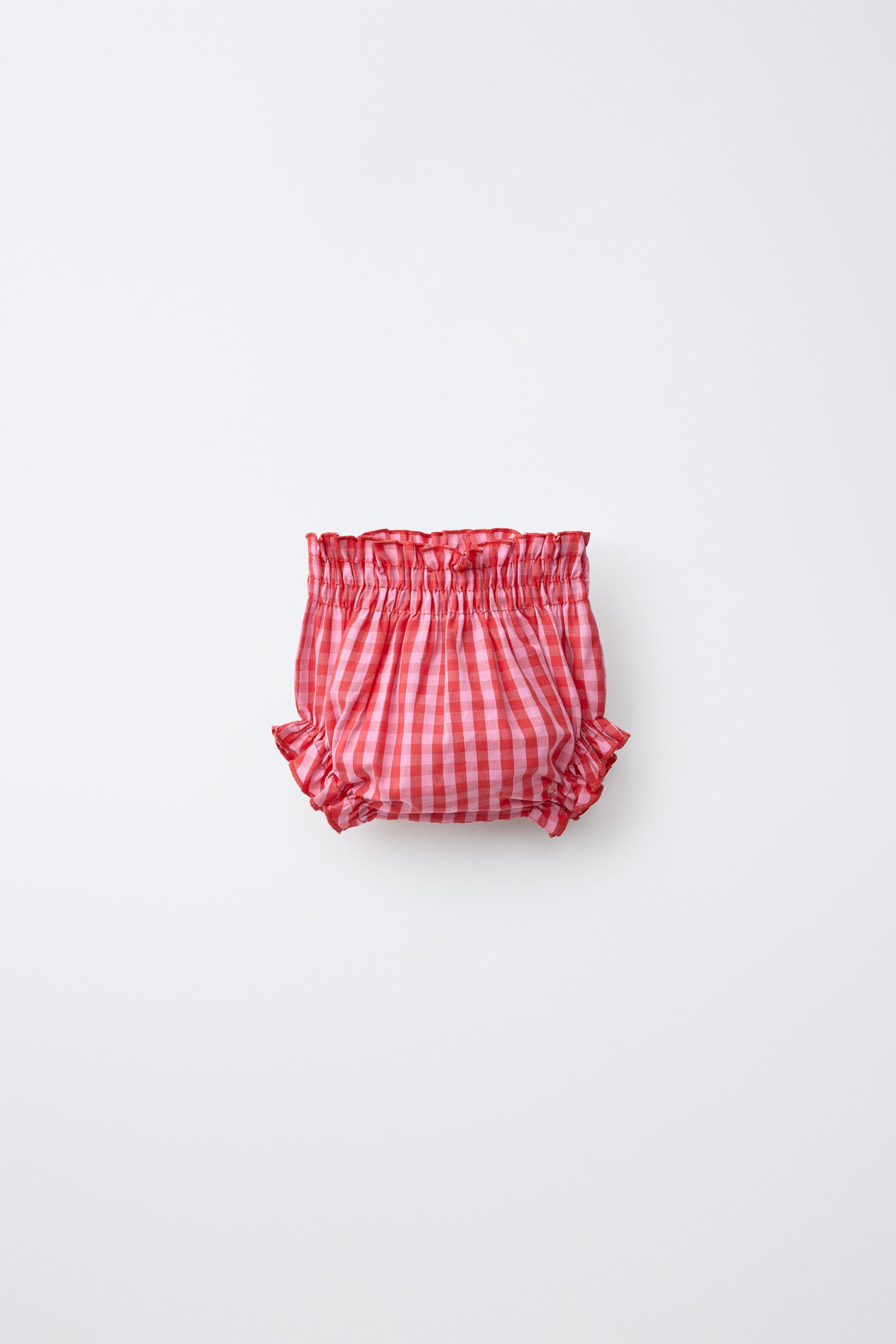 GINGHAM UNDERWEAR — Red