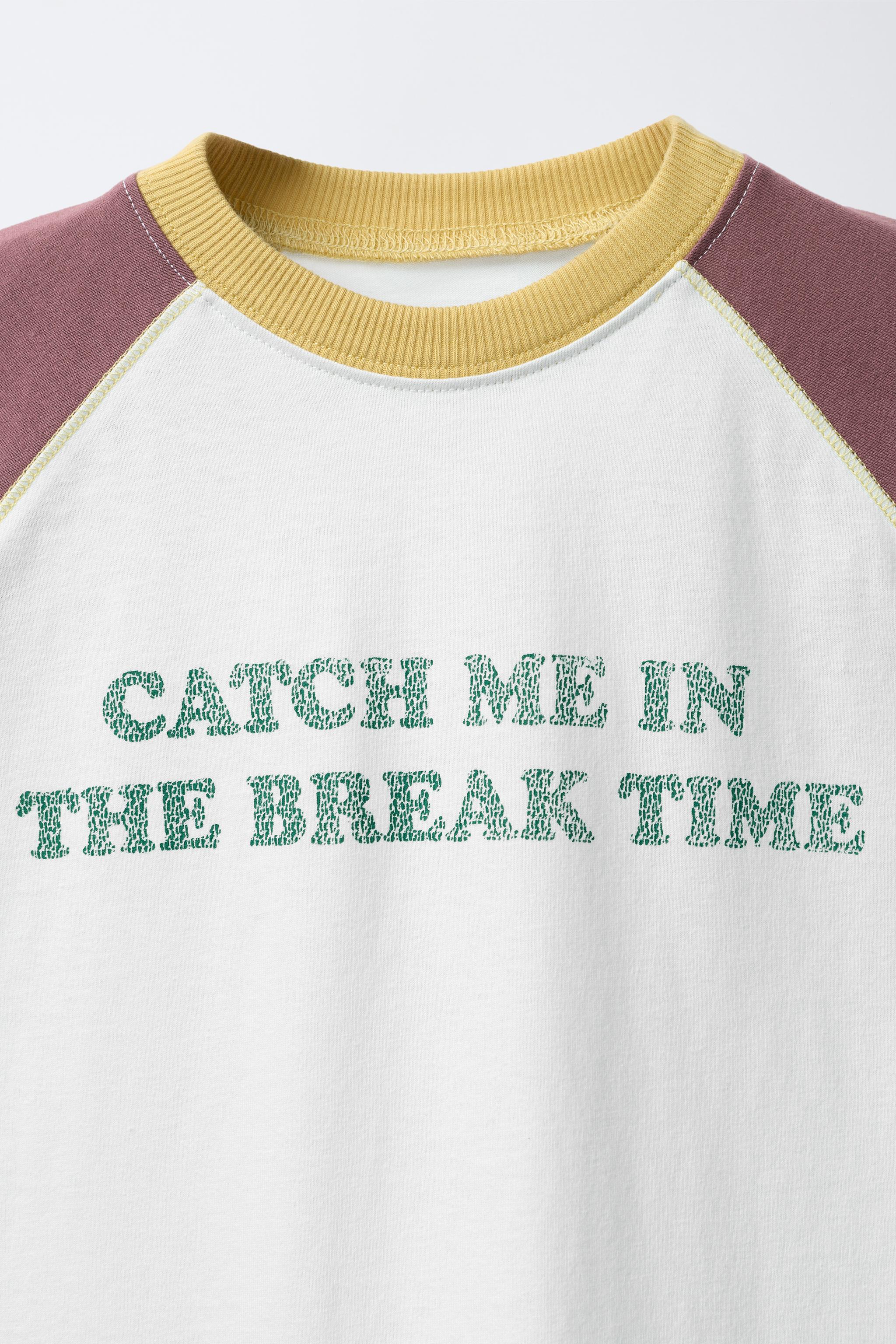 ★ドイツ発*ZARA*新作*コントラストラグランスリーブTシャツ/LY コントラストTシャツ - ダークカーキ | ZARA Japan / 日本
