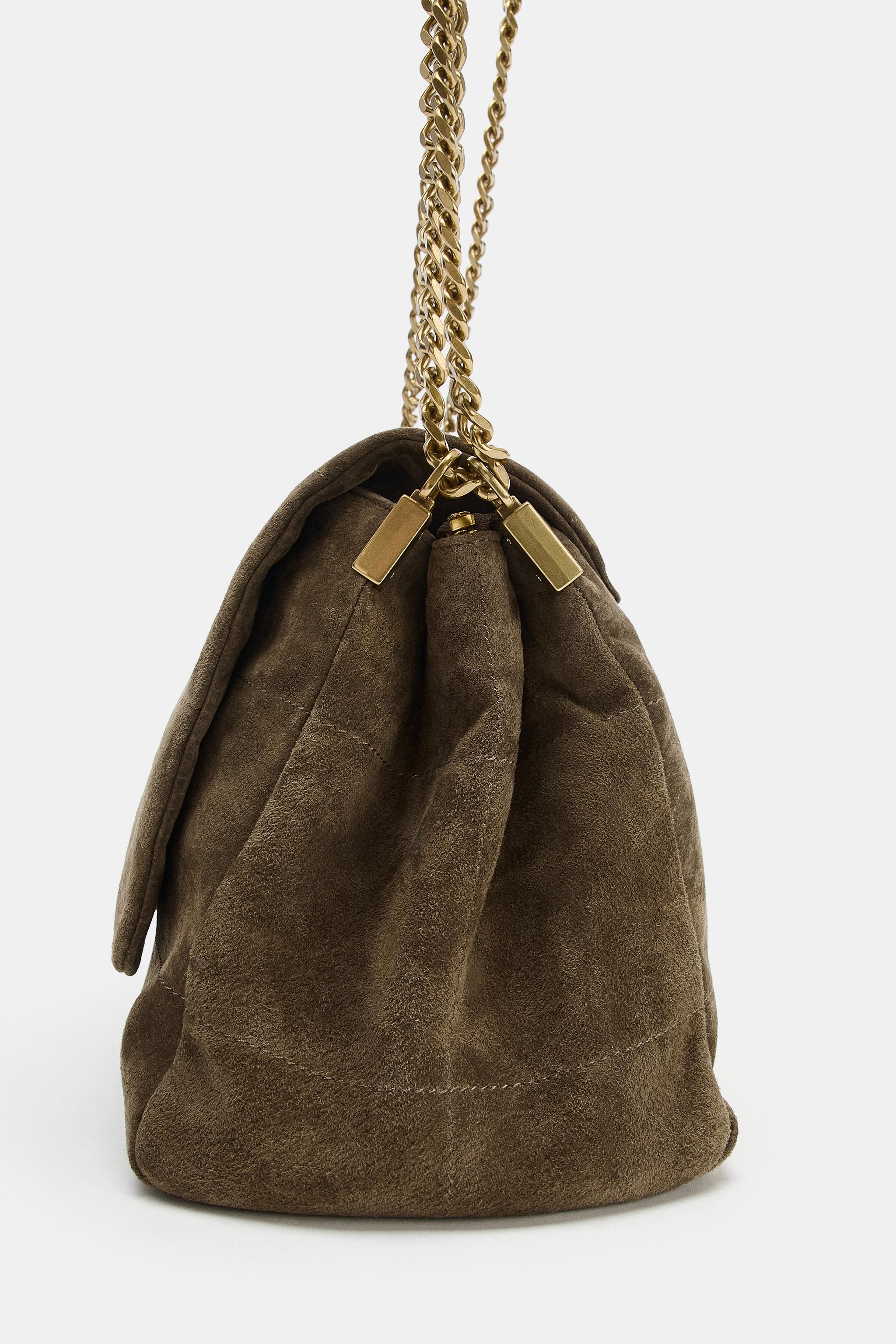 LEATHER FLAP SHOULDER BAG
