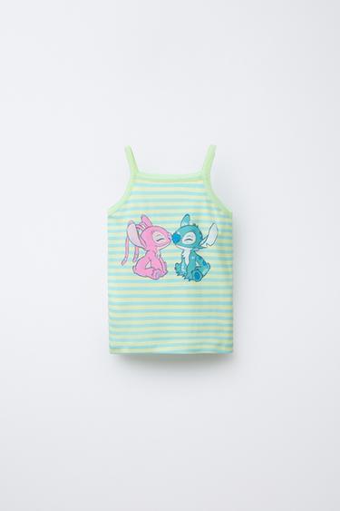 2-6 YEARS/ STRIPED T-SHIRT AND BERMUDA SHORTS PYJAMAS STITCH & ANGEL © DISNEY - Turquoise by Zara - Image 1