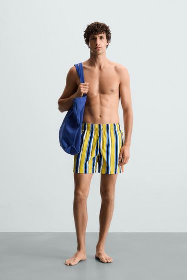 STRIPED MID-LENGTH SWIMMING TRUNKS - various by Zara - Image 0