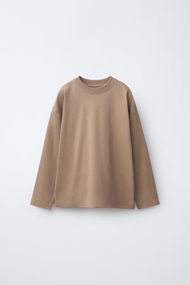 PLAIN T-SHIRT - Light brown by Zara