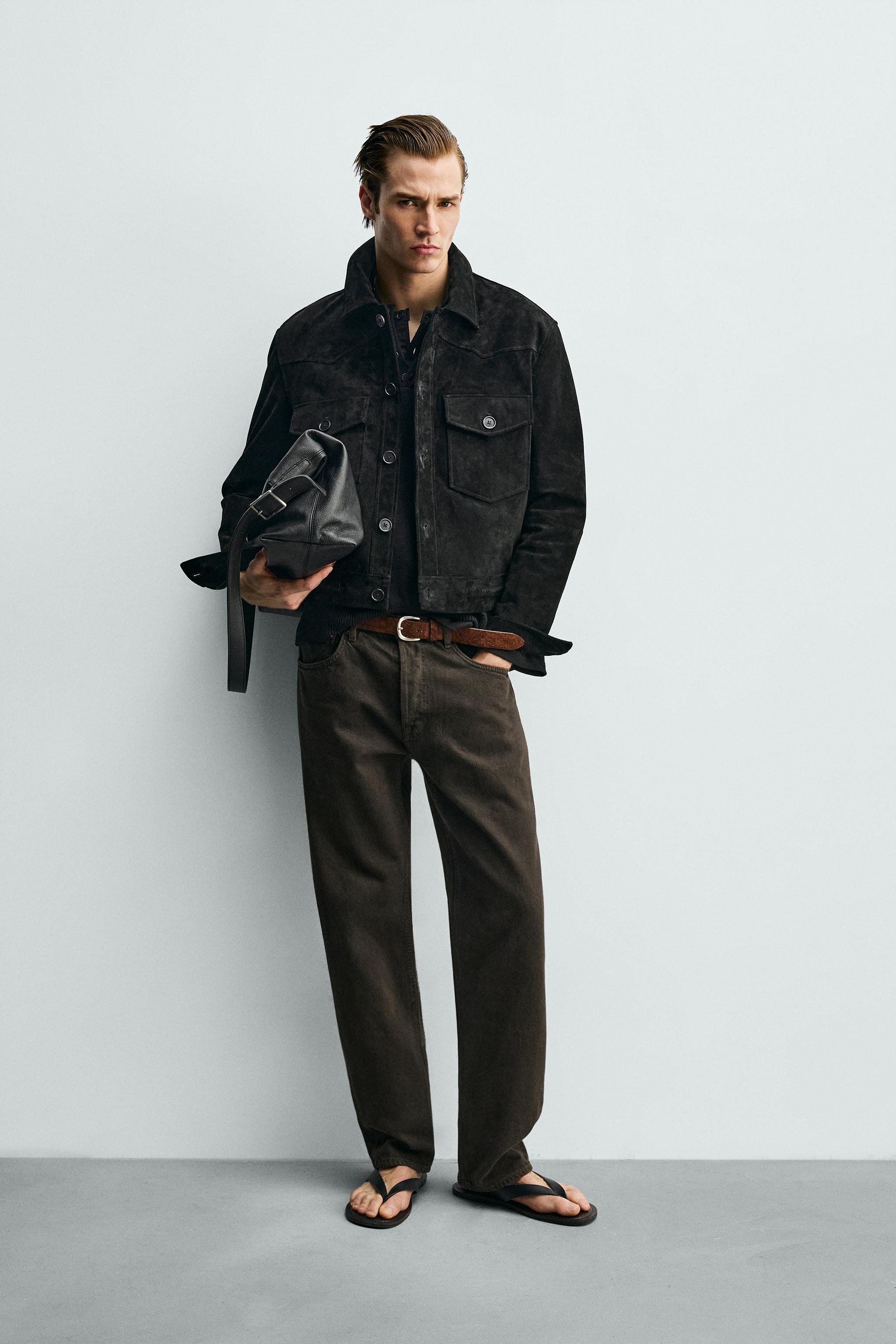 BLOUSON COURT EN DAIM