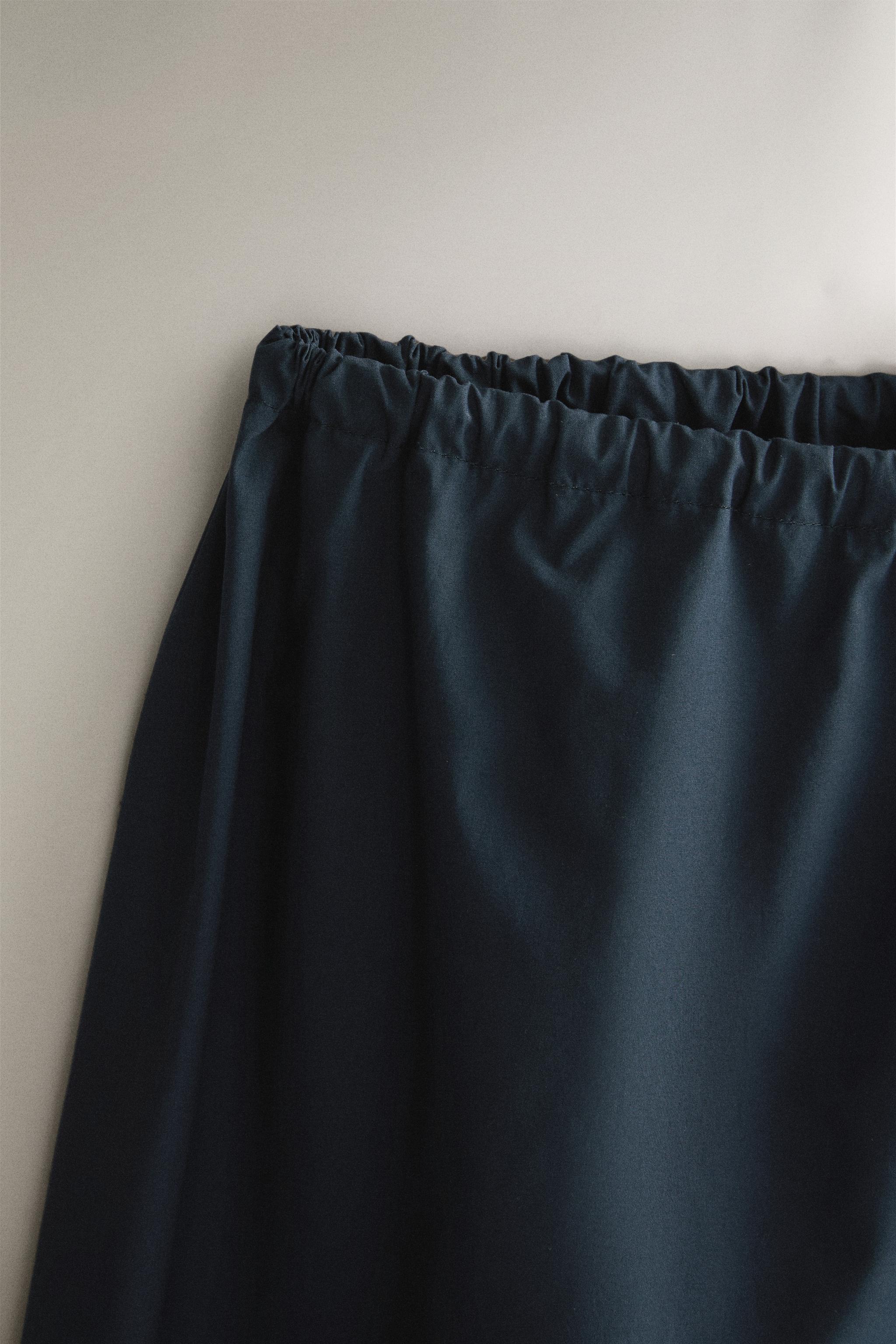 COTTON PANTS — Navy blue