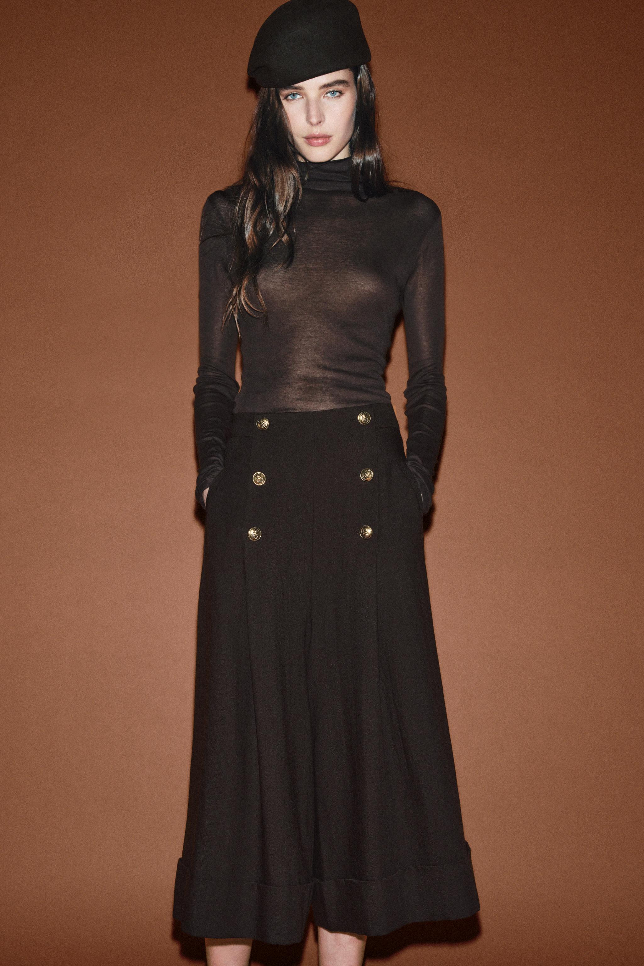 100% WOOL BUTTONED BERMUDA SHORTS ZW COLLECTION