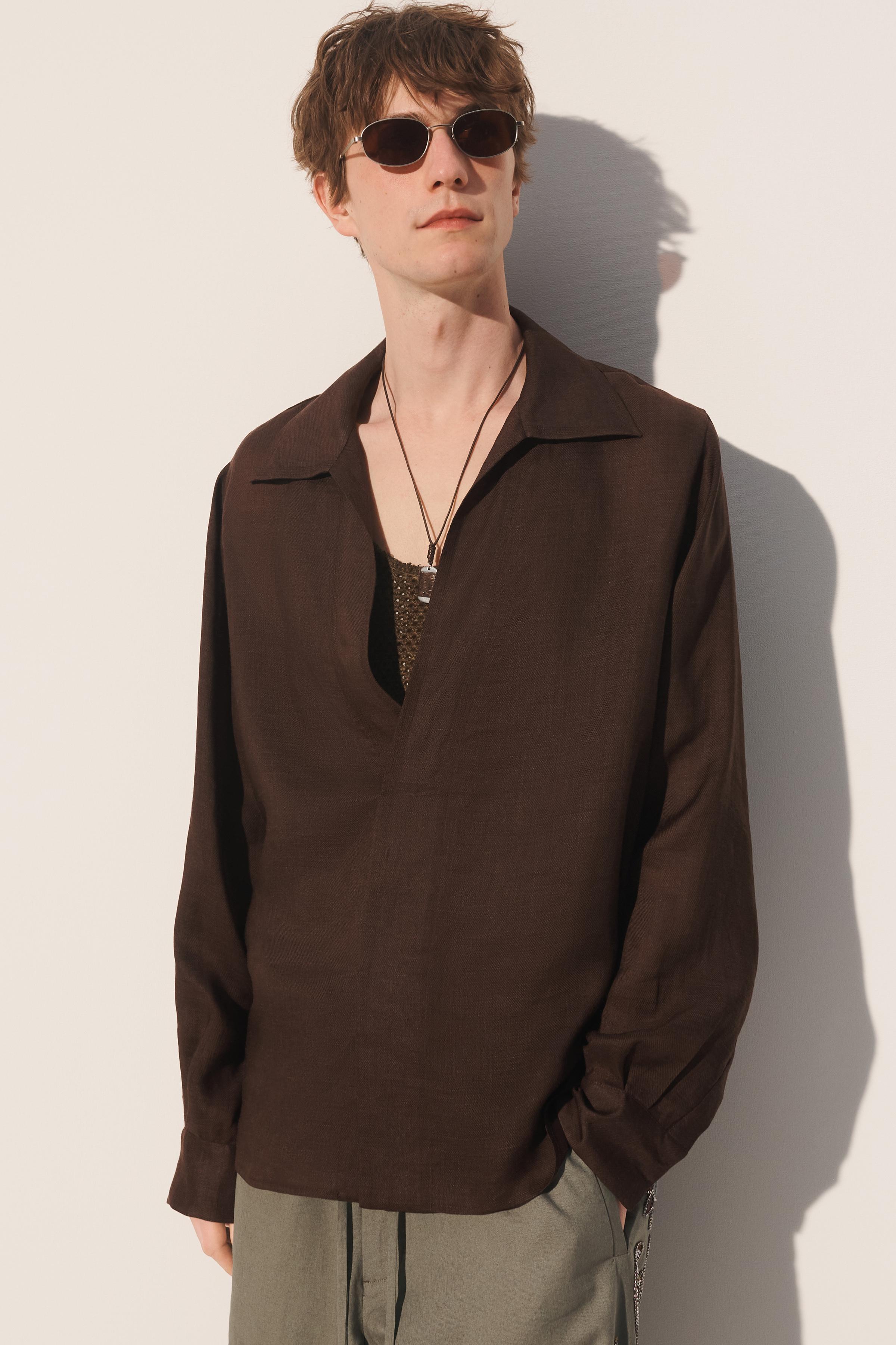 CHEMISE POLO RELAXED FIT RAMIE - LYOCELL
