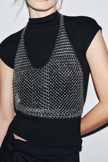 METAL RING TOP - Silver by Zara - Image 2