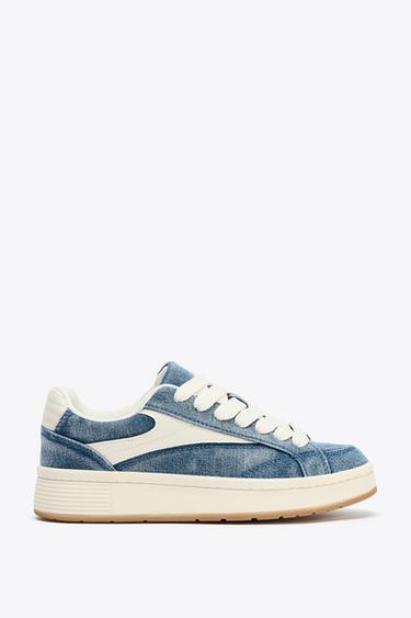 Zara DENIM SNEAKERS - Denim Blue - Image 0