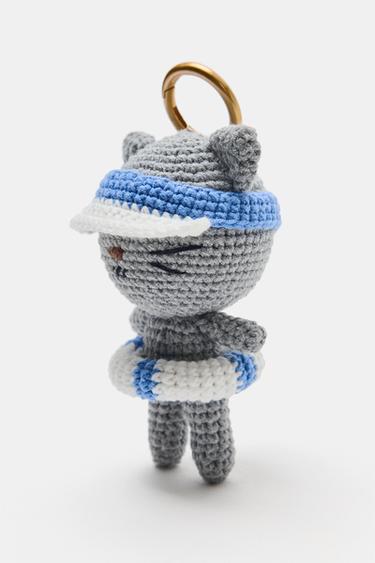 KITTEN CHARM KEYRING - Grey by Zara - Image 3