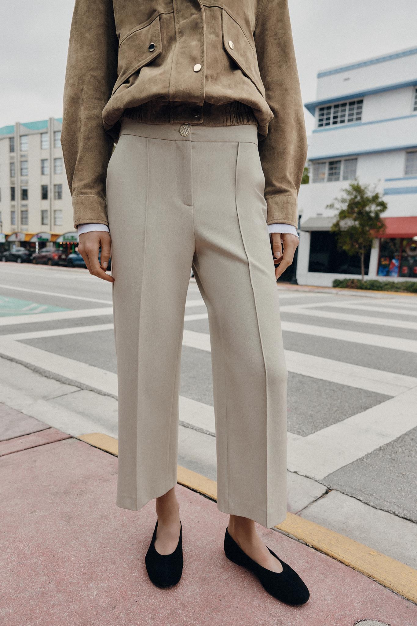 CULOTTE TROUSERS WITH SEAM DETAIL