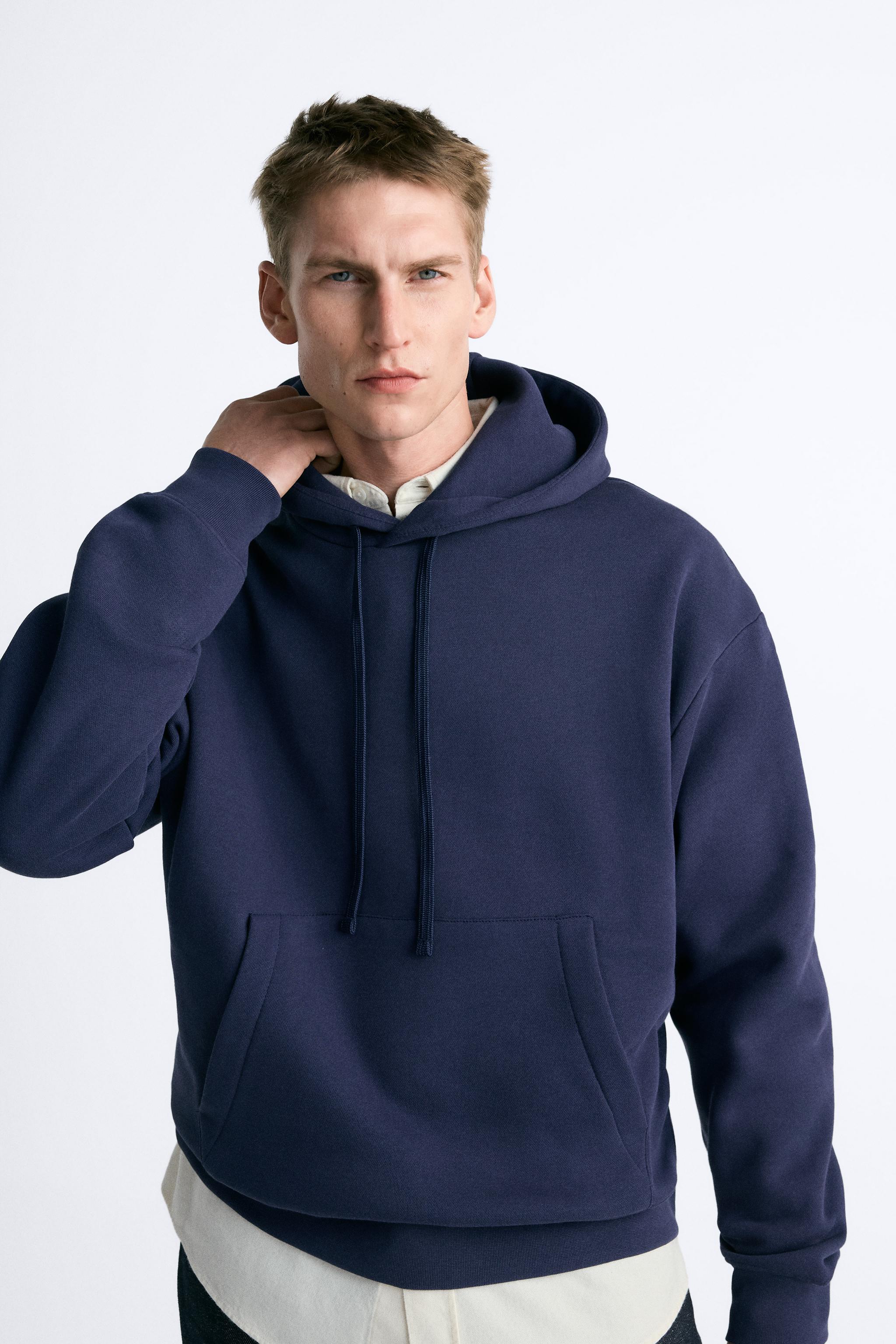 Grey store blue hoodie