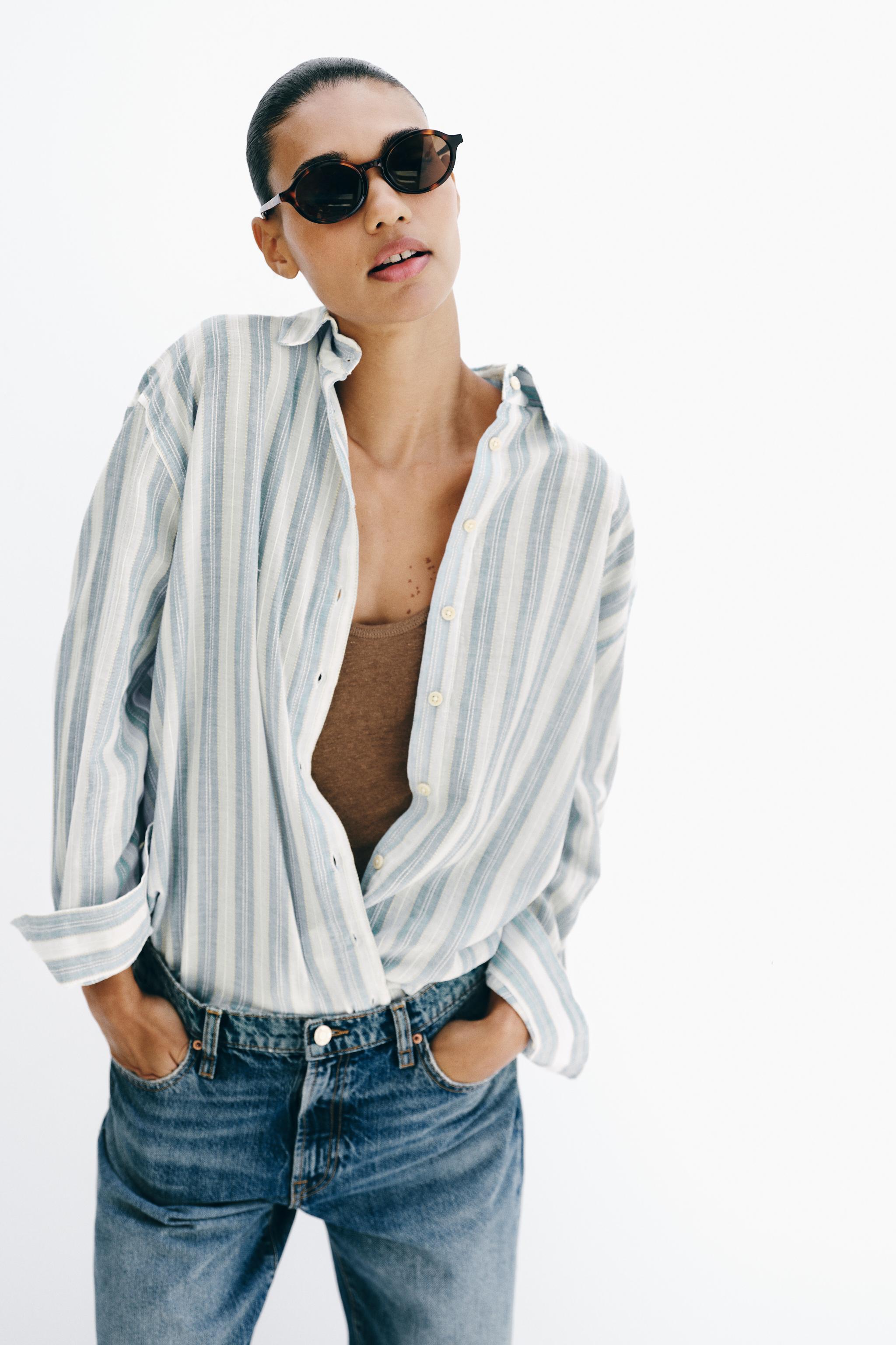 VOLUMINOUS STRIPED SHIRT — striped