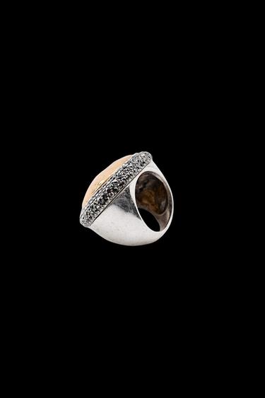 MAXI ANILLO TEXTURA BRILLOS - Oro / Plata de Zara